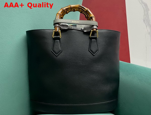 Gucci Diana Medium Tote Bag in Black Leather 750394 Replica