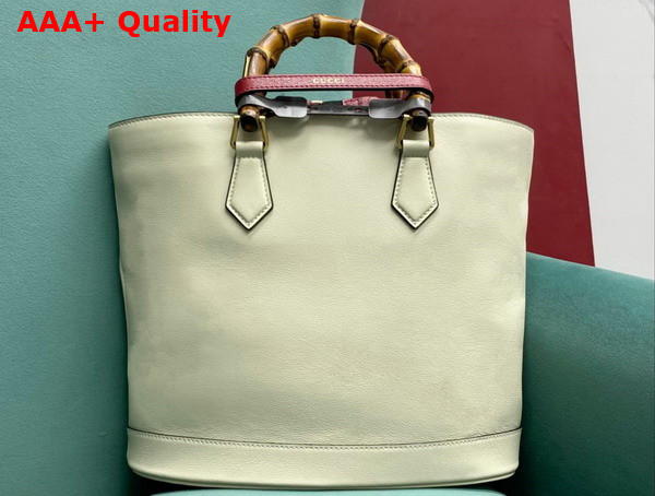 Gucci Diana Medium Tote Bag in White Leather 750394 Replica