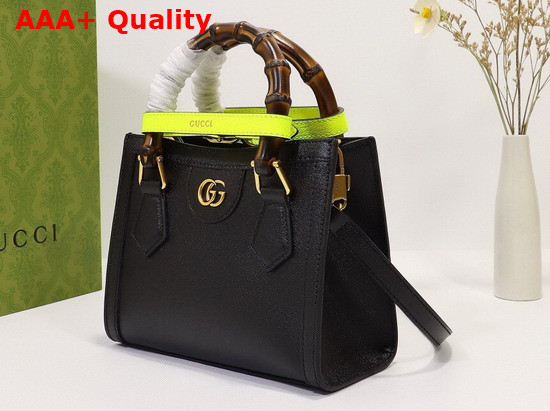 Gucci Diana Mini Tote Bag in Black Leather 655661 Replica