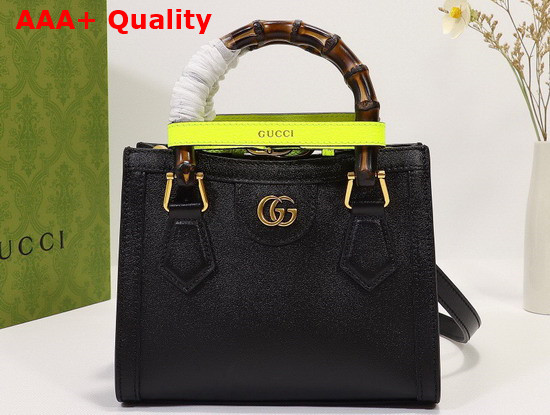 Gucci Diana Mini Tote Bag in Black Leather 655661 Replica