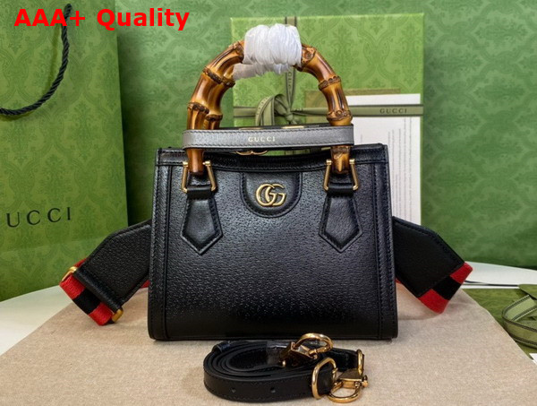 Gucci Diana Mini Tote Bag in Black Leather 702732 Replica