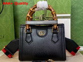 Gucci Diana Mini Tote Bag in Black Leather 702732 Replica