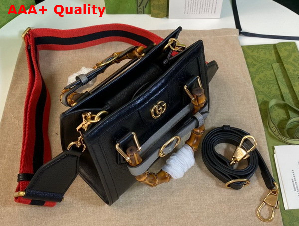 Gucci Diana Mini Tote Bag in Black Leather 702732 Replica