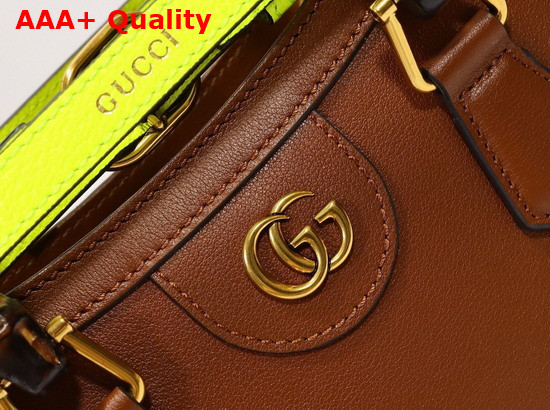 Gucci Diana Mini Tote Bag in Brown Leather 655661 Replica