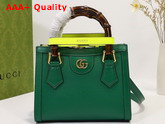 Gucci Diana Mini Tote Bag in Emerald Leather 655661 Replica