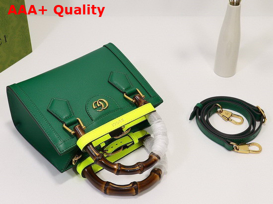 Gucci Diana Mini Tote Bag in Emerald Leather 655661 Replica