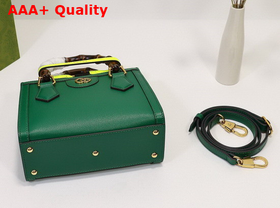 Gucci Diana Mini Tote Bag in Emerald Leather 655661 Replica