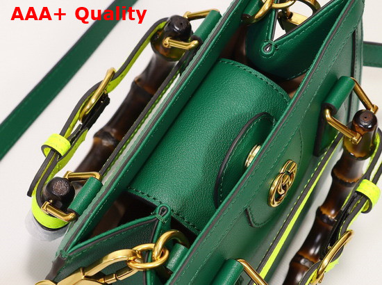 Gucci Diana Mini Tote Bag in Emerald Leather 655661 Replica