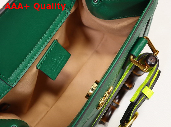 Gucci Diana Mini Tote Bag in Emerald Leather 655661 Replica