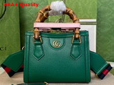 Gucci Diana Mini Tote Bag in Green Leather 702732 Replica