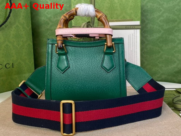 Gucci Diana Mini Tote Bag in Green Leather 702732 Replica