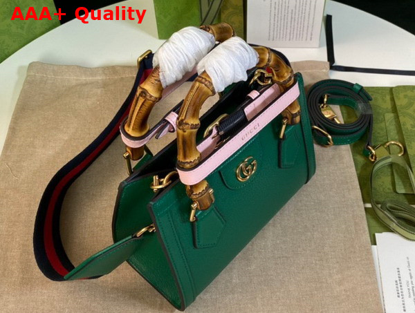 Gucci Diana Mini Tote Bag in Green Leather 702732 Replica