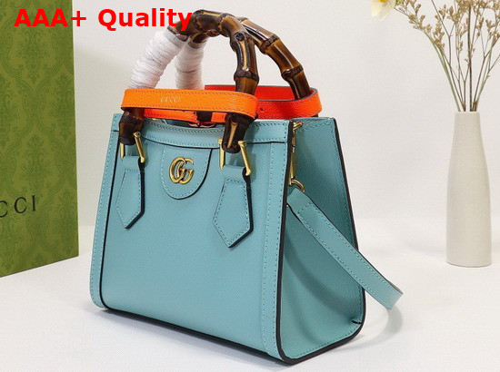 Gucci Diana Mini Tote Bag in Light Blue Leather 655661 Replica