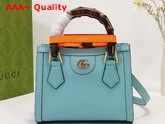 Gucci Diana Mini Tote Bag in Light Blue Leather 655661 Replica