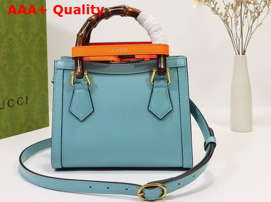 Gucci Diana Mini Tote Bag in Light Blue Leather 655661 Replica