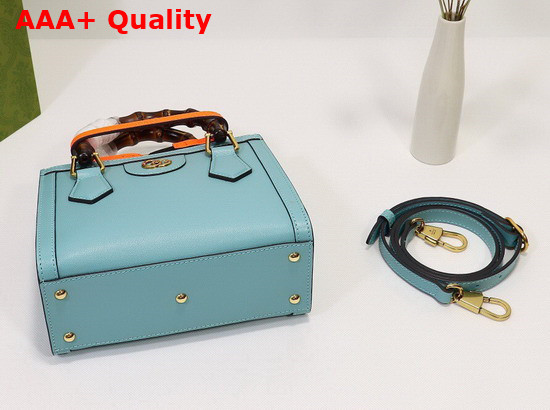 Gucci Diana Mini Tote Bag in Light Blue Leather 655661 Replica