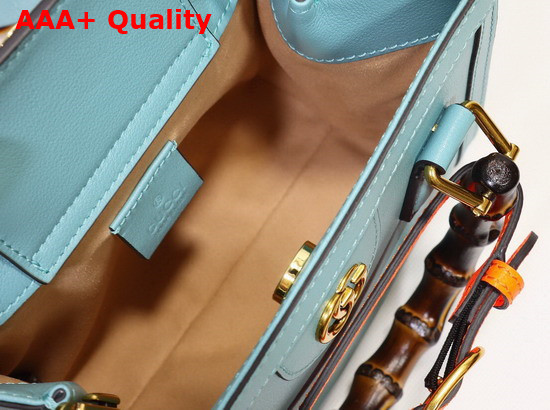 Gucci Diana Mini Tote Bag in Light Blue Leather 655661 Replica