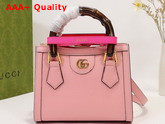 Gucci Diana Mini Tote Bag in Pastel Pink Leather 655661 Replica