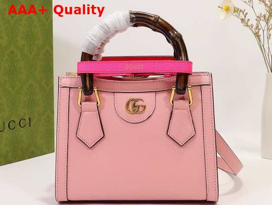 Gucci Diana Mini Tote Bag in Pastel Pink Leather 655661 Replica