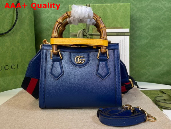 Gucci Diana Mini Tote Bag in Royal Blue Leather 702732 Replica