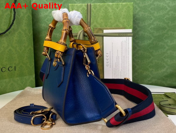 Gucci Diana Mini Tote Bag in Royal Blue Leather 702732 Replica