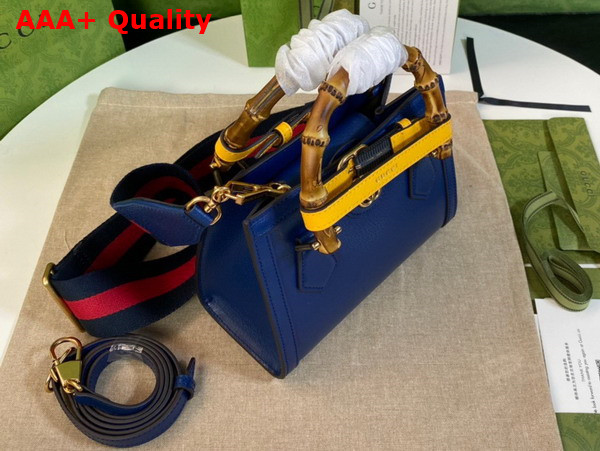 Gucci Diana Mini Tote Bag in Royal Blue Leather 702732 Replica