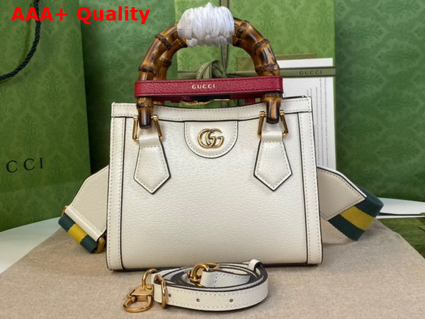 Gucci Diana Mini Tote Bag in White Leather 702732 Replica