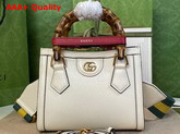 Gucci Diana Mini Tote Bag in White Leather 702732 Replica