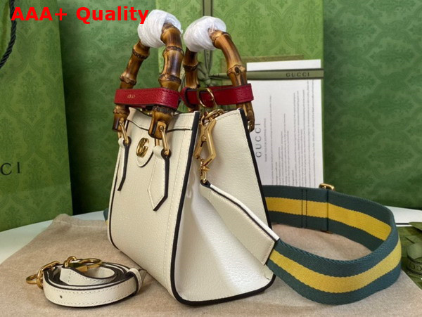 Gucci Diana Mini Tote Bag in White Leather 702732 Replica