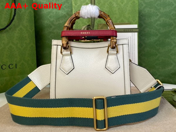 Gucci Diana Mini Tote Bag in White Leather 702732 Replica