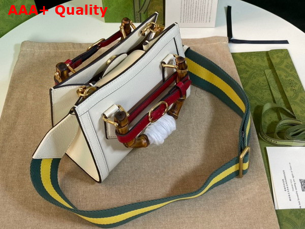 Gucci Diana Mini Tote Bag in White Leather 702732 Replica