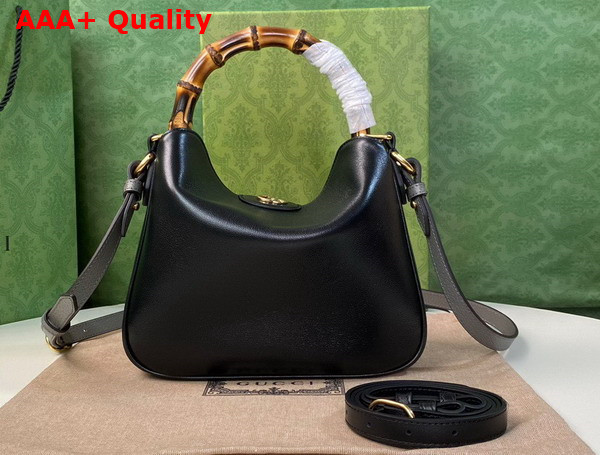 Gucci Diana Small Shoulder Bag in Black Leather 746251 Replica