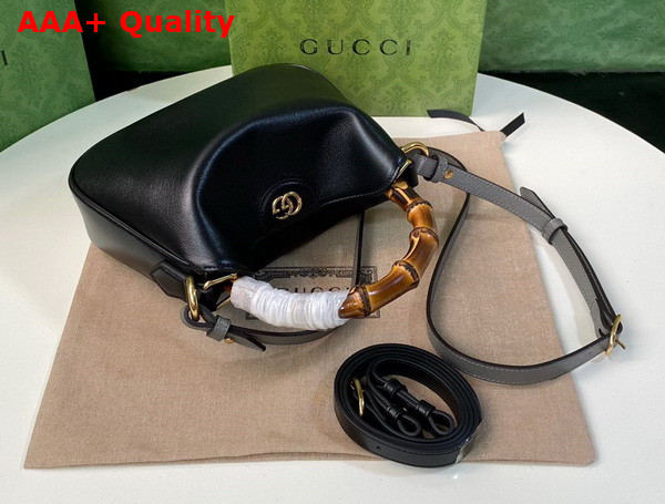 Gucci Diana Small Shoulder Bag in Black Leather 746251 Replica