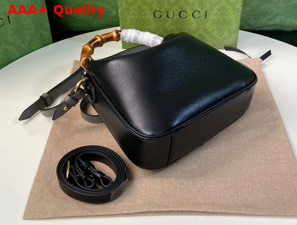 Gucci Diana Small Shoulder Bag in Black Leather 746251 Replica