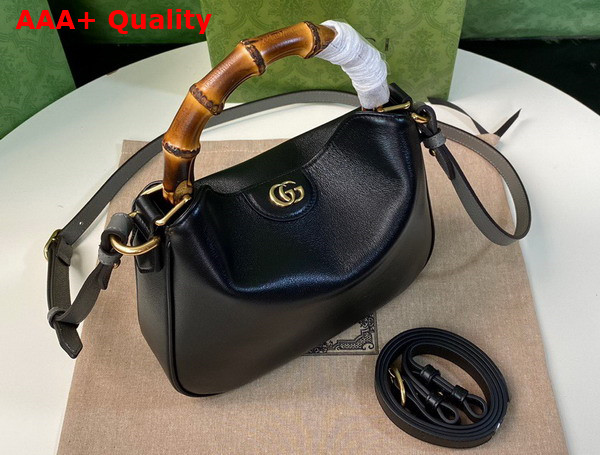 Gucci Diana Small Shoulder Bag in Black Leather 746251 Replica