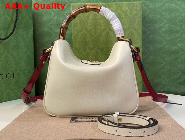 Gucci Diana Small Shoulder Bag in White Leather 746251 Replica