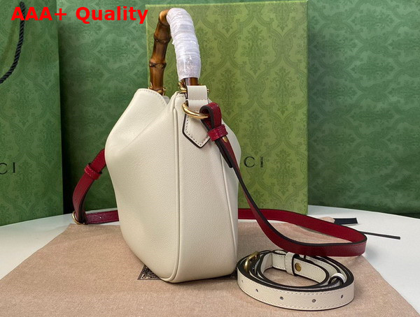 Gucci Diana Small Shoulder Bag in White Leather 746251 Replica