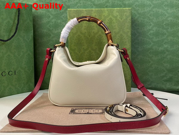 Gucci Diana Small Shoulder Bag in White Leather 746251 Replica