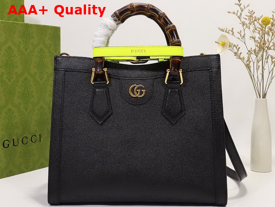 Gucci Diana Small Tote Bag in Black Leather 660195 Replica