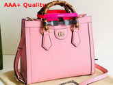 Gucci Diana Small Tote Bag in Pastel Pink Leather 660195 Replica