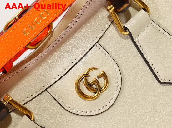 Gucci Diana Small Tote Bag in White Leather 660195 Replica