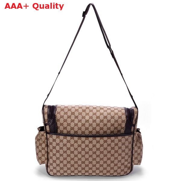 Gucci Diaper Bag Brown Leather Replica