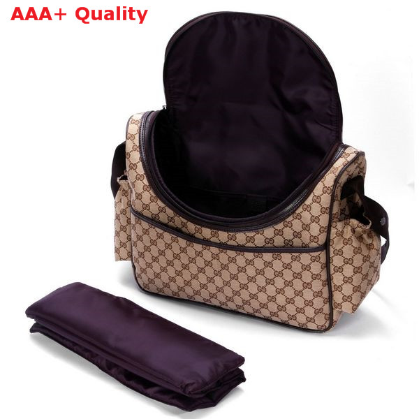 Gucci Diaper Bag Brown Leather Replica