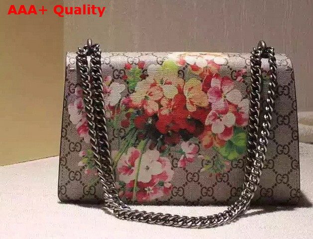 Gucci Dionysus Blooms Print Shoulder Bag Antique Rose Suede Replica