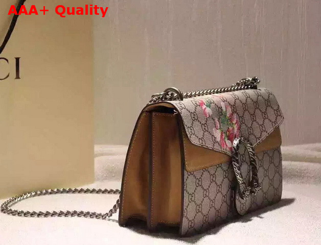 Gucci Dionysus Blooms Print Shoulder Bag Taupe Suede Detail Replica