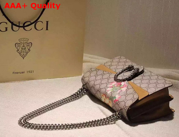 Gucci Dionysus Blooms Print Shoulder Bag Taupe Suede Detail Replica