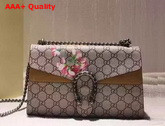 Gucci Dionysus Blooms Print Shoulder Bag Taupe Suede Detail Replica