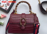 Gucci Dionysus Corc Print Leather Top Handbag Medium Size Bordeaux Replica