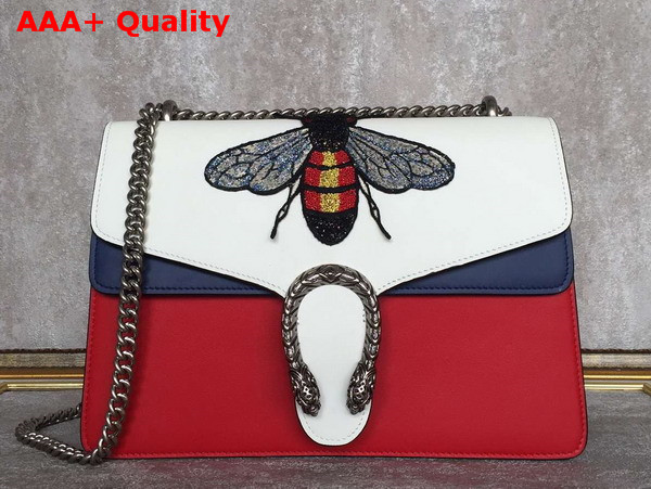 Gucci Dionysus Embroidered Leather Shoulder Bag Bee Embroidered Replica