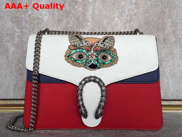 Gucci Dionysus Embroidered Leather Shoulder Bag Fox Head Embroidered Replica